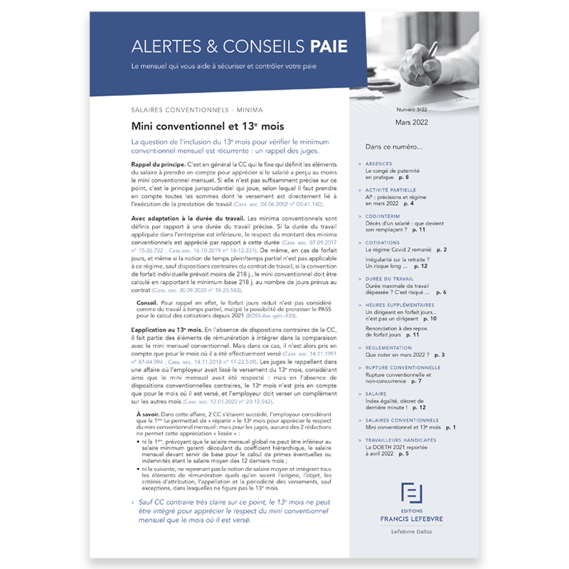 Alertes & Conseils Paie - Bi Média