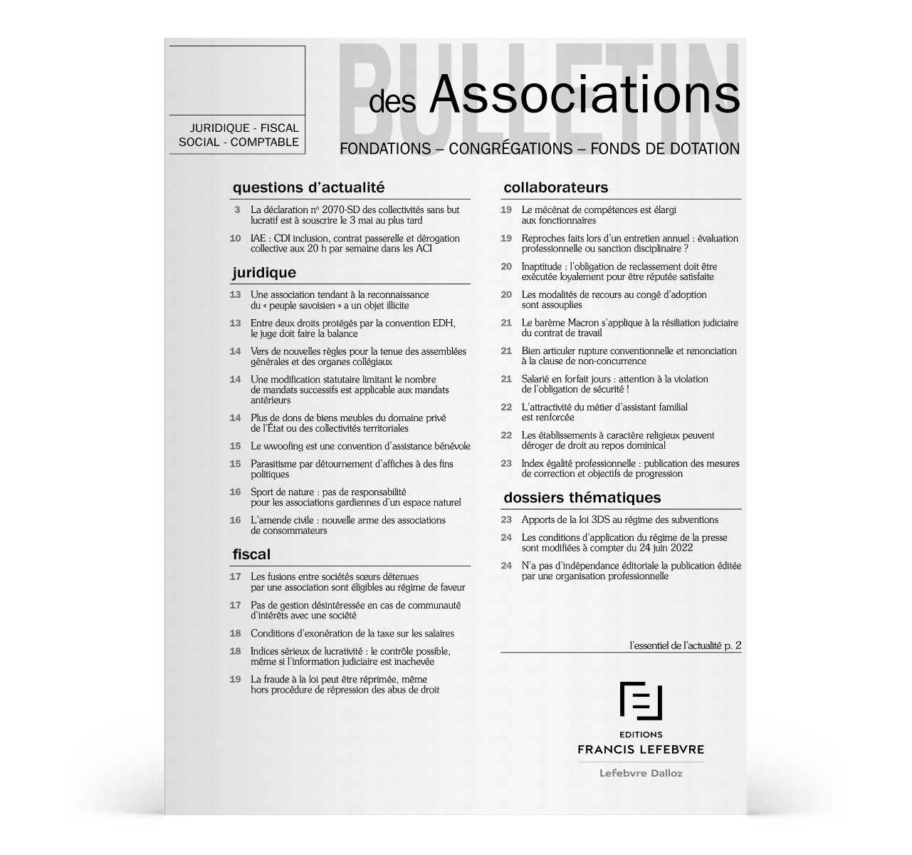 Bulletin Associations et Fondations