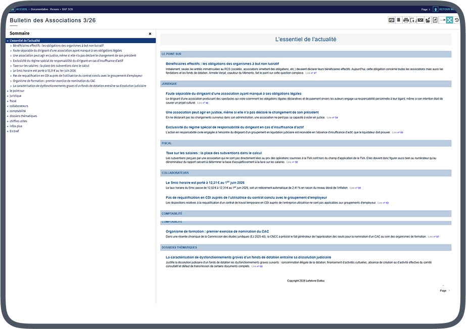 Bulletin Associations et Fondations