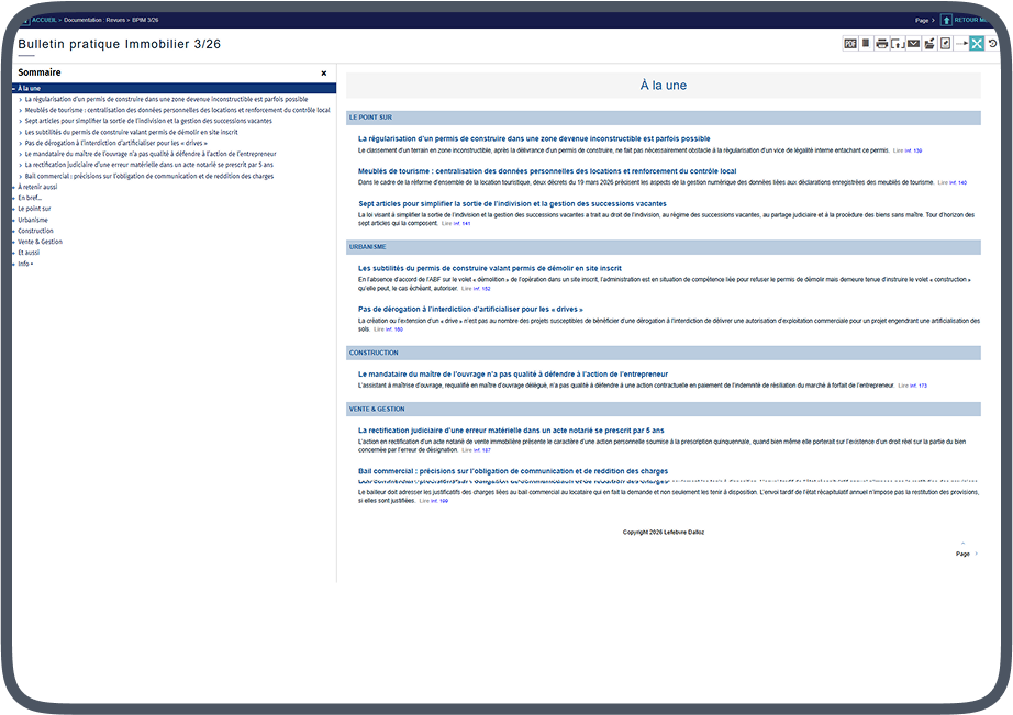 Bulletin Pratique Immobilier